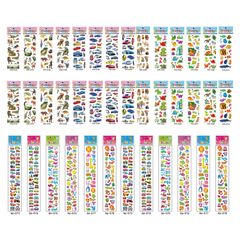 『人気商品』かわいい ふわふわシール シール 子供&幼児シール 男の子 40枚 シールセット大量 30種類シートデザイン シール デコシール キラキラ シールマルシェ 3Dテッカーシール ステッカー ランダムセット 車 動物 手帳 ハート 星 着せ替え 恐竜