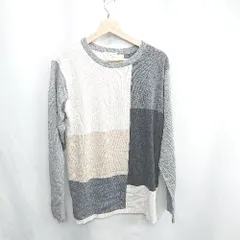 ◇ ⊇ BEAUTY&YOUTH UNITED ARROWS 生地薄手 長袖 ニット サイズL グレー系 ベージュ レディース E  【1501230047197】