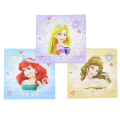 【メール便】ディズニープリンセス ランチクロス ランチーフ3枚組 エレガントジュエリー ディズニー 丸眞 入園入学準備雑貨 抗菌防臭 キャラクター グッズ 