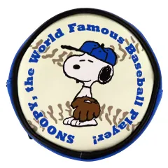 【中古】バッグ 4.スヌーピー 丸型ポーチ ブルー 「サンリオ当りくじ スヌーピー当りくじ」