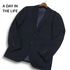 A DAY IN THE LIFE ユナイテッドアローズ 秋冬 総裏 ウール★ 2B テーラード ジャケット Sz.S メンズ 紺 ネイビー