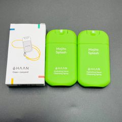 2個セット　ケース付き【携帯 手指 消毒 スプレー 保湿剤 配合】スペイン 発 [ HAAN ] ハーン [詰替 可能]ハイドレーティング ハンドクレンジングスプレー モヒート 30mL / ハンド ケア 成分 配合