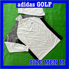 adidas GOLF アディダスゴルフ 長袖 ロゴ刺繍 ハーフジップ ゴルフシャツ M