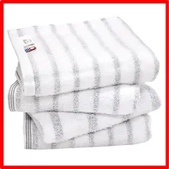 【匿名配送】 フェイスタオル4枚_グレー 今治タオル 認定 フェイスタオル hiorie(ヒオリエ) mist ミスト 4枚セット グレー 日本製 ボーダー 今