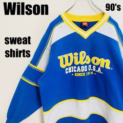 90s ウィルソン Wilson スウェット シャツ トレーナ ホッケー ゲームシャツ メンズ XLサイズ 相当