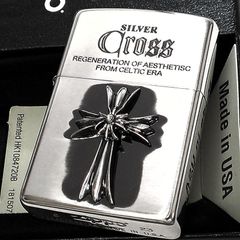 ZIPPO シルバークロス ターコイズ 銀いぶし ジッポー 新品 カッコイイ 