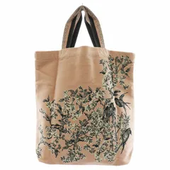クリスチャンディオール Christian Dior 夢のクチュリエ展限定トート ハンドバッグ 花柄 鳥 ピンク /AN2 ■OHのサムネイル