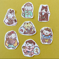 七福にゃん   七福神消しゴムはんこ  猫【再販】