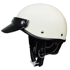 レトロヘルメット男女軽量ハーフヘルメットハーレーヘルメット艶消し黒碁盤Mサイズ