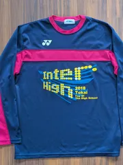 YONEX インターハイ2025 ボタンダウンシャツ L YONEX 2025インターハイ限定 ユニボタンダウンシャツ スモーク