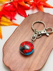 秋の彩レジンキーホルダー 赤秋 No.33