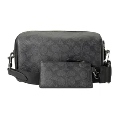 新品 コーチ COACH ショルダーバッグ アクセル クロスボディ バッグ チャコール/ブラック