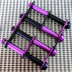4連チェーン ブラック×パープル ニックスベルトループ対応 腰道具 腰道具 腰袋 カスタムチェーン ニックス風 タジマセフ バリスティック ハンマー差し ペンドラホルダー コーデュラ アルミ だるま金具 KNICKS風