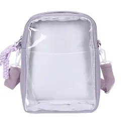 【数量限定】20cm 黒 ミニ 白 紫 ショルダー ピンク 痛バ 透明 推し活バッグ クリア シンプル ぬいぐるみ持ち運び おしゃれ 推しぬいポーチ かわいい [ハルジオ] 人気