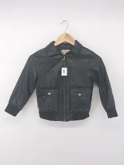 ◇ ZARA KIDS ザラキッズ キッズ 子供服 中綿 長袖 シングルライダース ジャケット サイズ7 ブラック レディース メンズ E  【1302160017836】