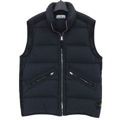 【美品】ストーンアイランド STONE ISLAND SEAMLESS TUNNEL NYLON DOWN シームレス ダウン ベスト M 黒 撥水 国内正規品 定価12万 47322