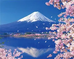 絵画稲元実『富士山』51cm × 42cm 原画額縁豪華