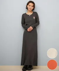 【ムラスポ公式】新品 BILLABONG ビラボン ワンピース レディース 長袖 ロング丈 刺繍 BABY FIT LS TEE ONEPIECE BF014-350