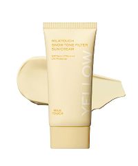 Milk Touch ミルクタッチ スノートーンフィルターサンクリーム (03 Natural Yellow) 日焼け止め 化粧下地 酸化亜鉛フリー カラーコントロール 50mL
