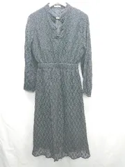 ◇ ⊂ merlot plus メルロープリュス 長袖 ロング丈 ワンピース サイズ表記なし ブラック レディース E  【1502030028461】のサムネイル