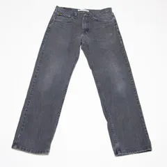 00s Lee ブラック デニム W32 メキシコ ストレート 太め ジーンズ 後染め 黒 サルファブラック 2000年代 リー レギュラーフィット vintage 古着