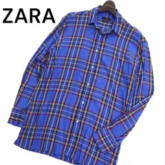 ZARA ザラ マン 通年 RELAXED FIT★ 長袖 ビッグシルエット チェック シャツ Sz.S　メンズ