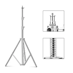Soonpho ライトスタンド ステンレス鋼 パネ式 プロ撮影用110