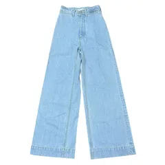 AZUL BY MOUSSY DARTS DENIM WIDE ダーツデニムワイド ライトブルー レディースXS アズールバイマウジー