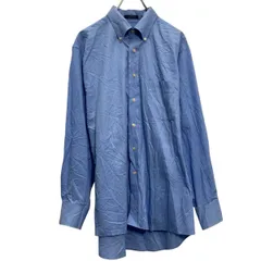 CHAPS 無地シャツ L ブルー チャップス ボタンダウン シンプル 古着卸 アメリカ仕入 a701-7488