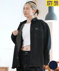 【ムラスポ公式】新品 RVCA ルーカ 長袖シャツ レディース デニムシャツ BE044-106のサムネイル