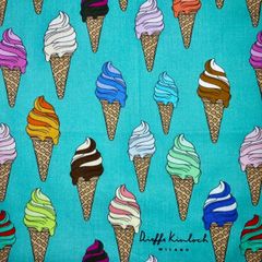 【新品ハンカチ】Dieffe Kinloch(ディエッフェ・キンロック)ソンブレロハンカチ ヴェネツィアコレクション（Ice cream）