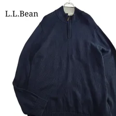 【00s】L.L.Bean エルエルビーン ハーフジップ コットンニット 紺