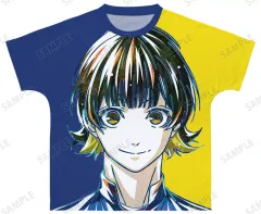 【新品】Tシャツ 蜂楽廻 Ani-Art 第3弾 フルグラフィックTシャツ ブルー×イエロー ユニセックスXLサイズ 「ブルーロック」