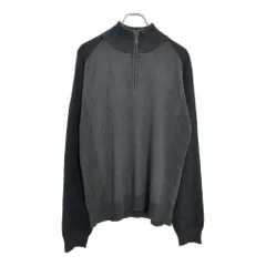 Calvin klein Jeans カルバンクライン ジーンズ ハーフジップ コットンセーター ブラック(メンズ M)中古 古着 U5468