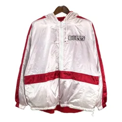 90年代 Reebok リーボック NBA シカゴ・ブルズ ハーフジップ リバーシブル パーカージャケット プロチーム (メンズ L) 中古 古着 R4443