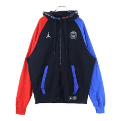NIKE (ナイキ) ×PARIS SAINT-GERMAIN JORDAN FULLZIP FLEECE パリサンジェルマン ジョーダンブランド フルジップアップ フーデット スウェットパーカー BQ8347-011