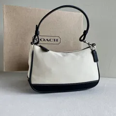 Coach Vintage y2k Hampton Demi Pouch Mini Handbag White Black