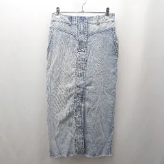 ◇ ⊂ w closet ダブルクローゼット ロング デニム フリンジスカート サイズ表記なし ブルー系 レディース E  【1507030012717】