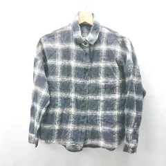 ◇ Θ ◎ Sonny Label URBAN RESEARCH チェック柄 長袖 シャツ サイズFree ネイビー グレー レディース E  【1503050024891】
