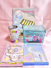 【未使用あり】  シナモロール　文具セット　メモ帳　マスキングテープ　Sanrio  シナモン　缶ジュース　小物入れ