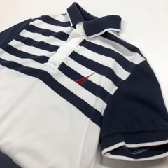 【美品】ノーティカ 半袖 ポロシャツ ボーダー メンズS