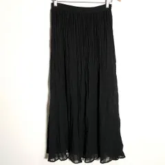 X-girl PLEATED CHIFFON LONG SKIRT エックスガール プリーツシフォンロングスカート ブラックのサムネイル