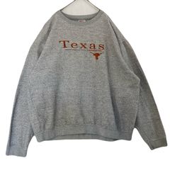 【海外規格XL】古着　RED OAK SPORTSWEAR　スウェットシャツ　 University of Texas at Austin　Texas Longhorns　刺繡ロゴ　カレッジ系