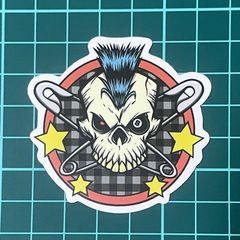 ST465 ステッカー シール ハロウィン スカル ドクロ パンク ロック 骸骨