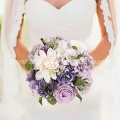 ウェディングブーケ ブライダルブーケ ウェディング パープル 紫 ブーケ 前撮り 二次会 披露宴 海外挙式 お洒落 豪華 可愛い フラワー 花嫁 造花 花束 ガーリー 結婚式