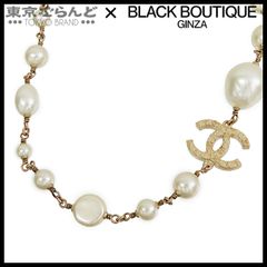 シャネル CHANEL パール ネックレス 08A ゴールドxホワイト メタル GP コスチュームパール ココマーク レディース 101796086