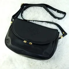 【送料込み 2000円均一】【美品】 ランセル LANCEL ロゴ型押し グロスボディ ショルダーバッグ ブラック 8345498e20251010