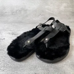 ✨Bランク　UGG　アグ　サンダル　フラットサンダル　ファー　レザー　24ｃｍ　「21ＥＬ」