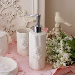 マチルドM フランス ソープディスペンサー 陶器 マチルドエム フランス マーキス  (349) ディスペンサー 液体用 陶器サニタリー バスルーム Mathilde M. シャビーシック アンティーク風 輸入雑貨 アンティーク 雑貨 姫系 おしゃれ