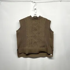 レディース トップス ベスト ニット ブラウン 3L 大きいサイズ ☆CTR-116☆